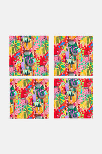 Gorman NZ - Lola's House Napkin Setx 4 - print