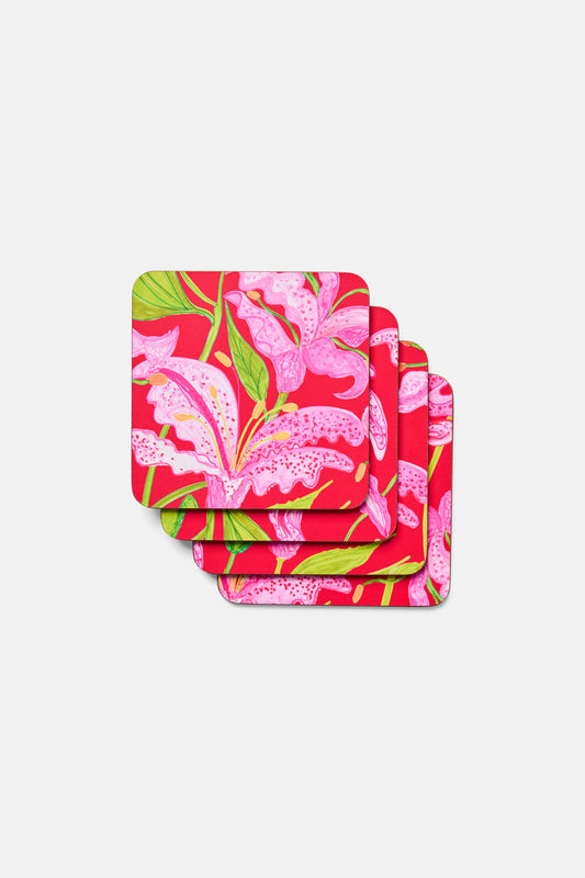 Gorman NZ - Pop Lily Coaster Set 4 - print