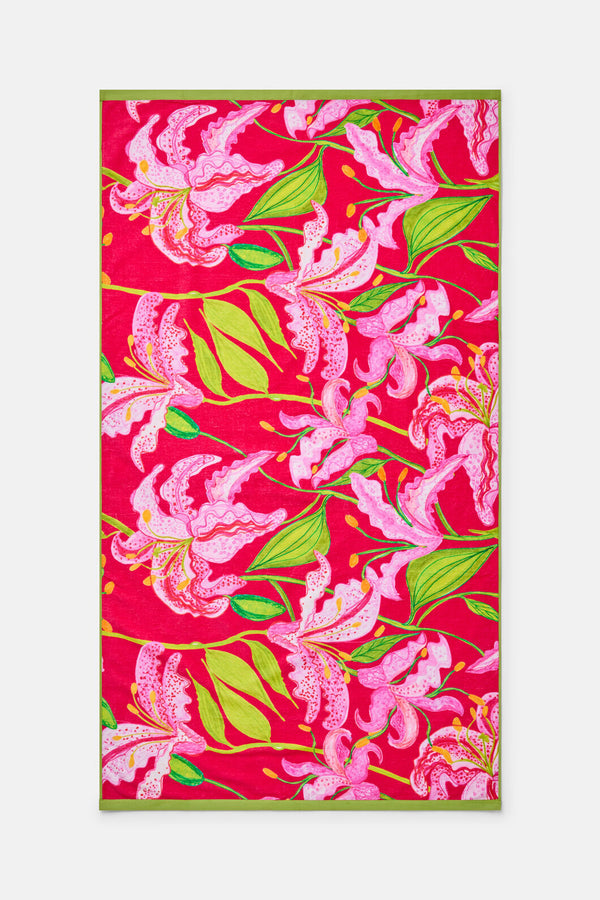 Gorman NZ - Pop Lily Beach Towel - print