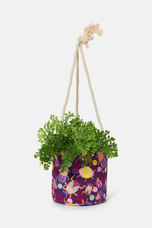 Gorman NZ - Plum Beetle Hanging Planter Small - print