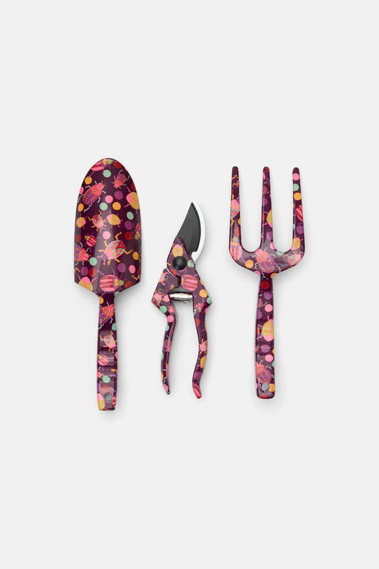 Gorman NZ - Plum Beetle Garden Tool Set - print