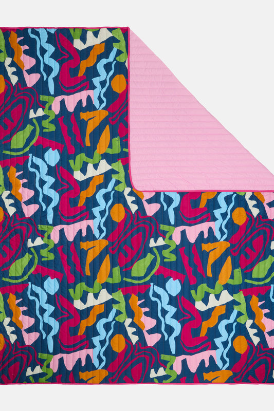 Gorman NZ - Fluid Rhythm Quilted Coverlet - print