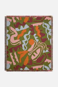 Gorman NZ - Khaki Tango Jacquard Throw - multi