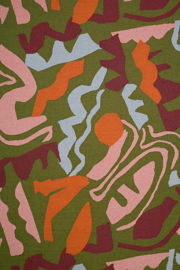 Gorman NZ - Khaki Tango Jacquard Throw - multi