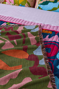 Gorman NZ - Khaki Tango Jacquard Throw - multi