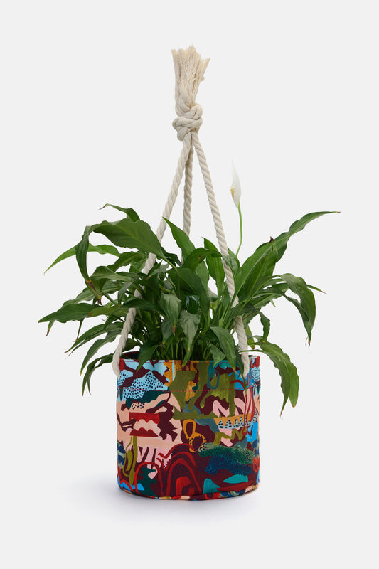 Gorman NZ - Spotted Rhythm Hanging Planter Lge - print