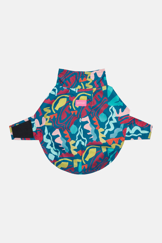 Gorman NZ - Fluid Rhythm Navy Pet Raincoat - print