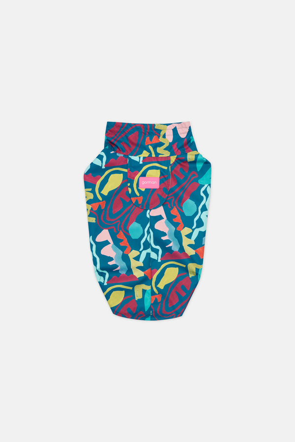 Gorman NZ - Fluid Rhythm Navy Pet Raincoat - print