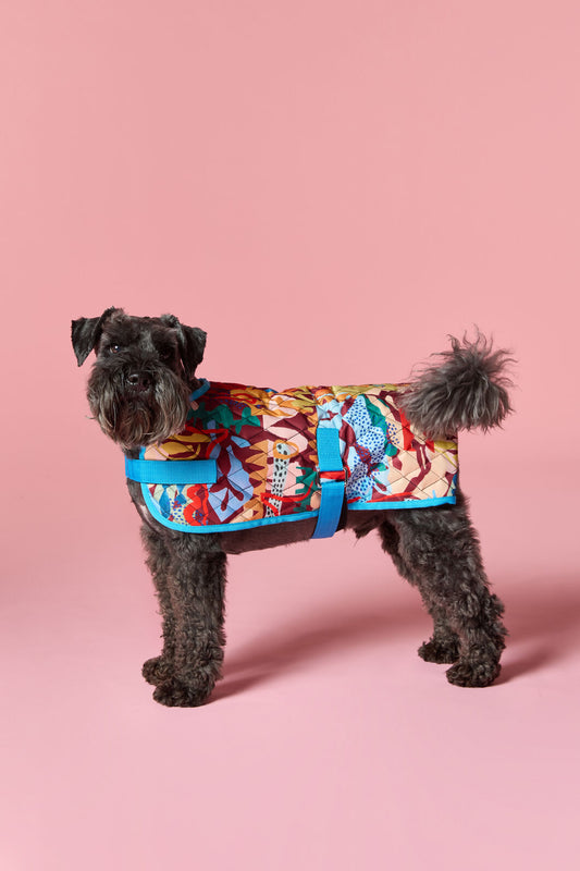 Gorman NZ - Living Tapestry Rust Quilted Pet Coat - print