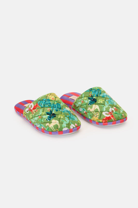 Gorman NZ - Orchid Safari Quilted Slippers - print