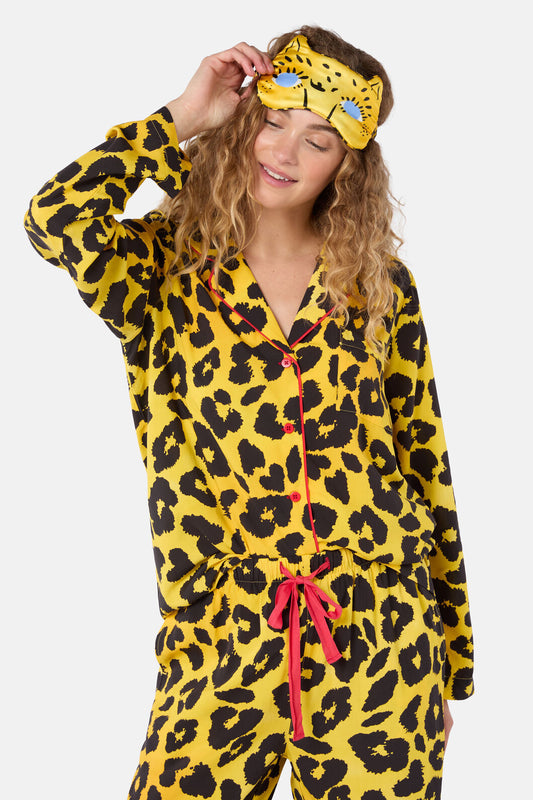 Gorman NZ - Leopard Silk Eye Mask And Scrunchie set - print