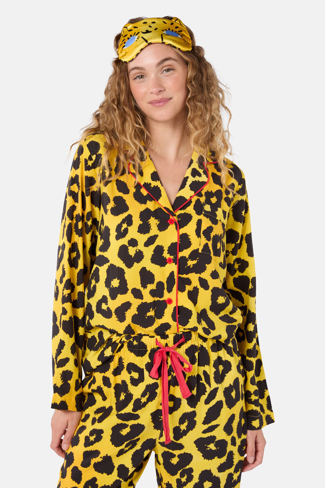 Gorman NZ - Leopard Silk Eye Mask And Scru - print
