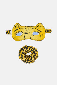 Gorman NZ - Leopard Silk Eye Mask And Scru - print