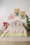 Gorman NZ - ElectricEdenQuiltedCoverletS/D - print