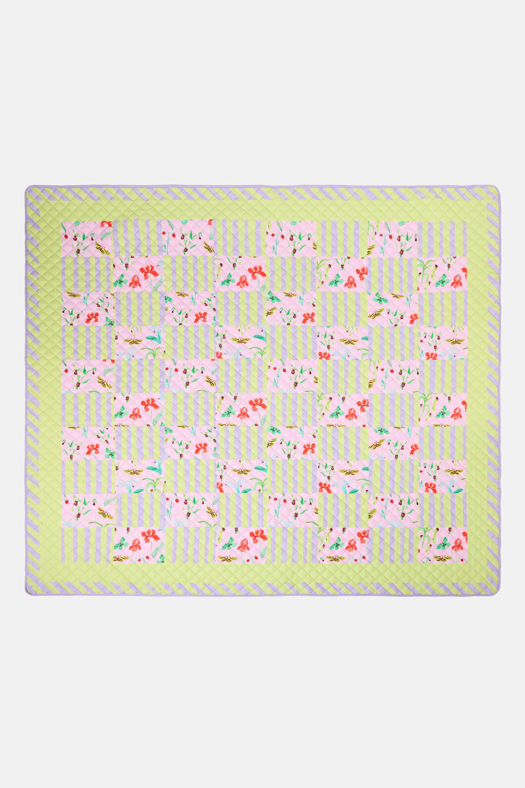 Gorman NZ - ElectricEdenQuiltedCoverletS/D - print