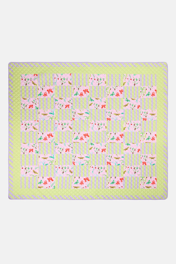 Gorman NZ - ElectricEdenQuiltedCoverletS/D - print
