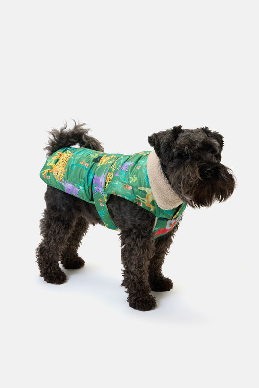 Gorman NZ - Orchid Safari Dog Puffer Coat - print