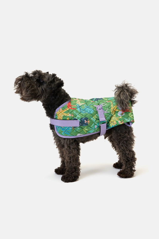Gorman NZ - Orchid Safari Quilted Dog Coat - print