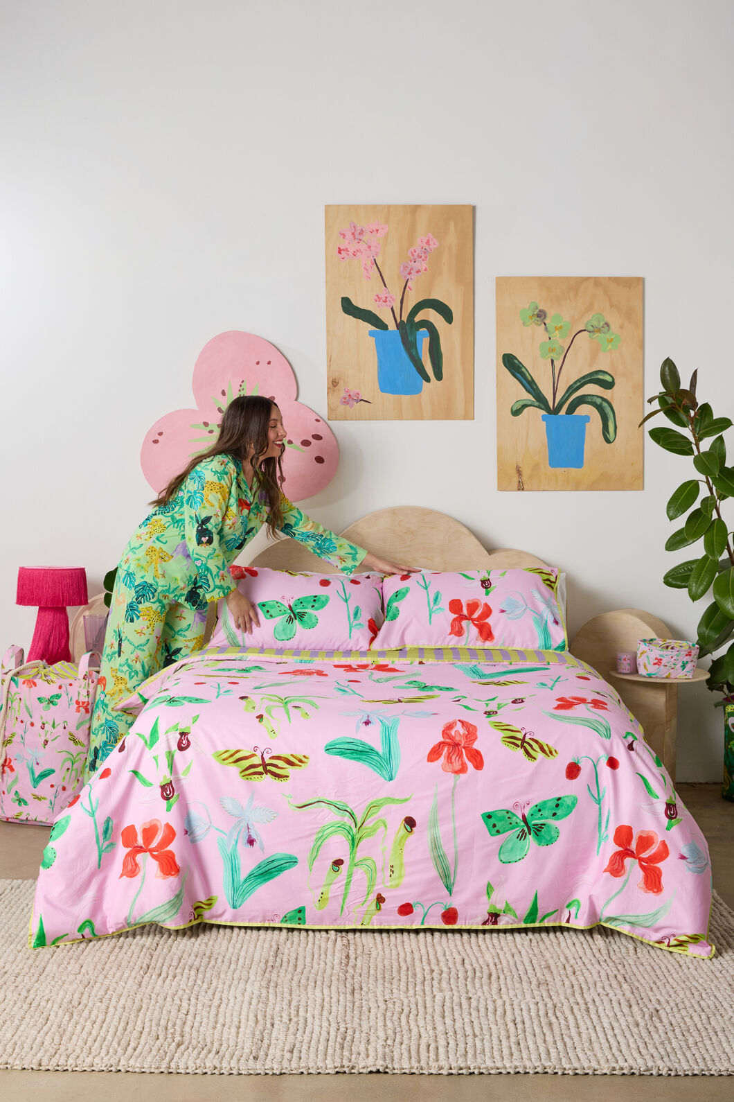 Gorman NZ - Electric Eden Bed Linen-KB - print