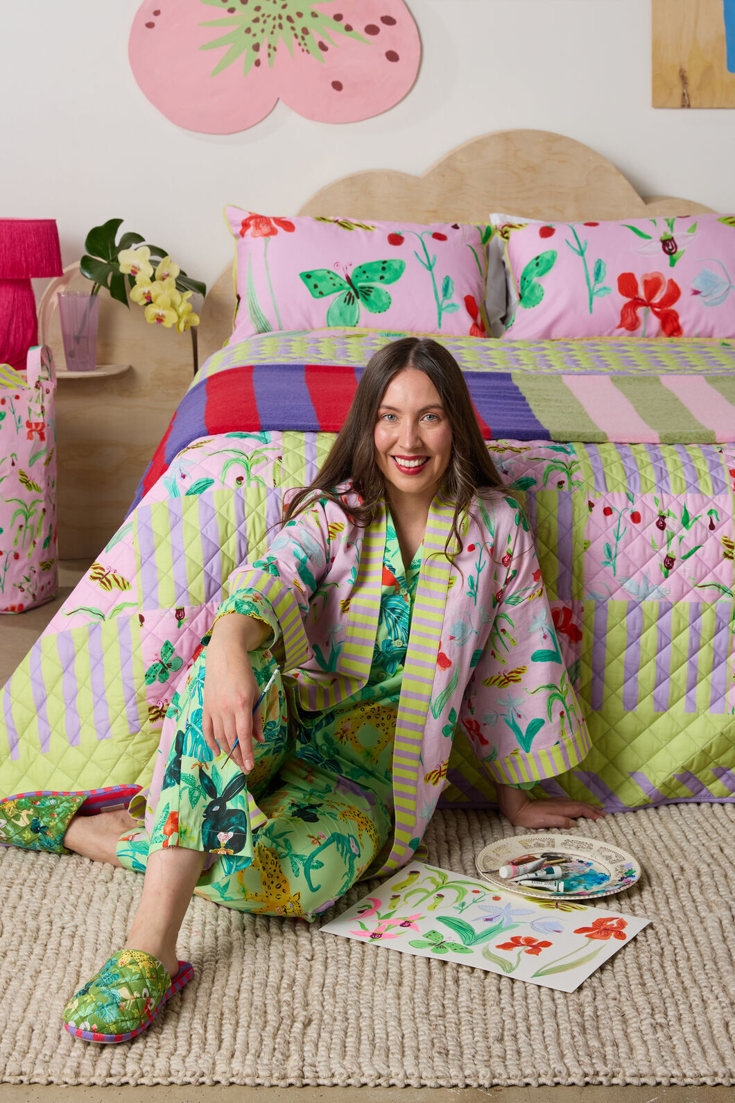 Gorman NZ - Electric Eden Bath Robe - print