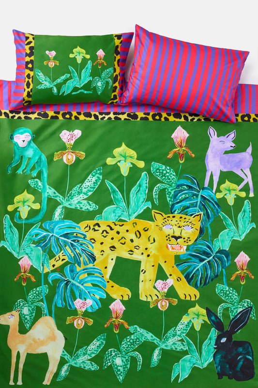 Gorman NZ - Orchid Safari Bedding Set QB - print