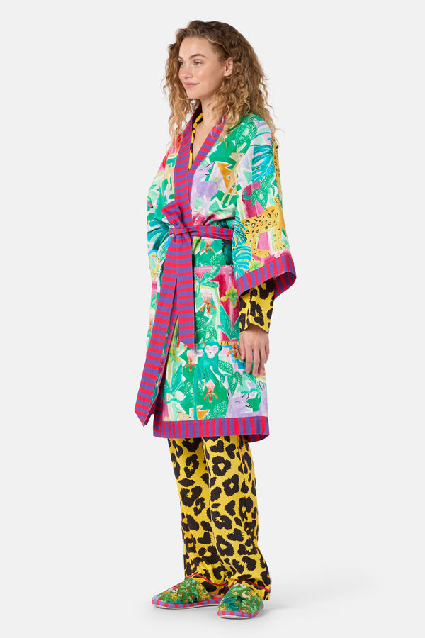 Gorman NZ - Wild Tile Bath Robe - print