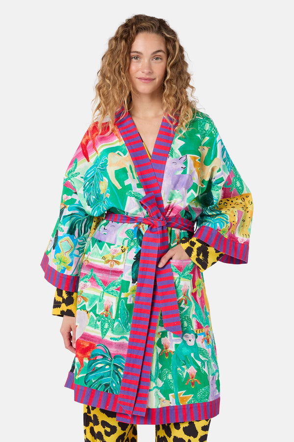 Gorman NZ - Wild Tile Bath Robe - print