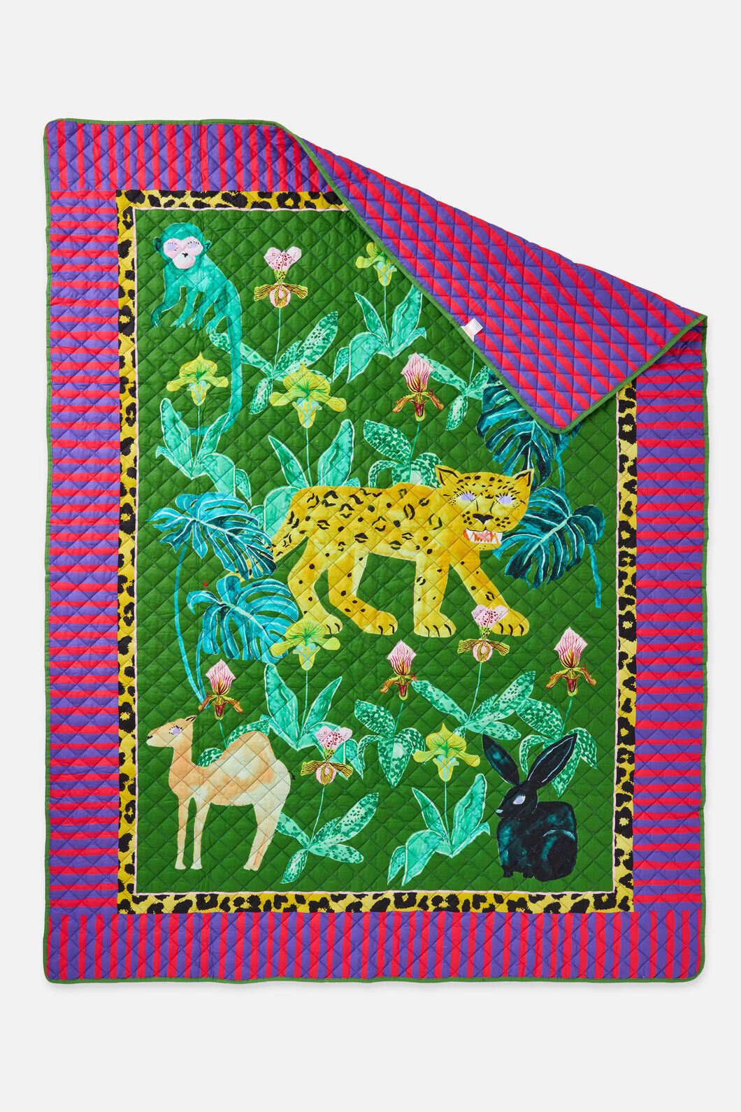 Gorman NZ - Orchid SafariQuiltedCverletQ/K - print