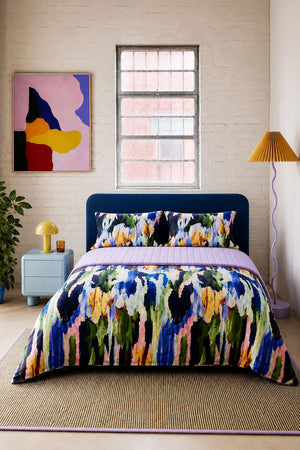 Gorman NZ - Liquid Joy Velvet Coverlet Q/K - print