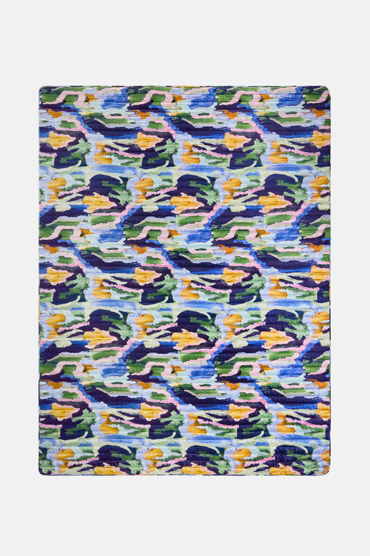Gorman NZ - Liquid Joy Velvet Coverlet Q/K - print