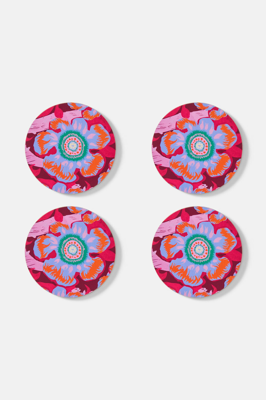 Gorman NZ - Tiger Flower Coaster Set 4 - print
