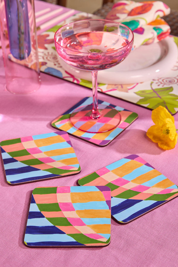 Gorman NZ - Pop Botanical Coaster Set 4 - print