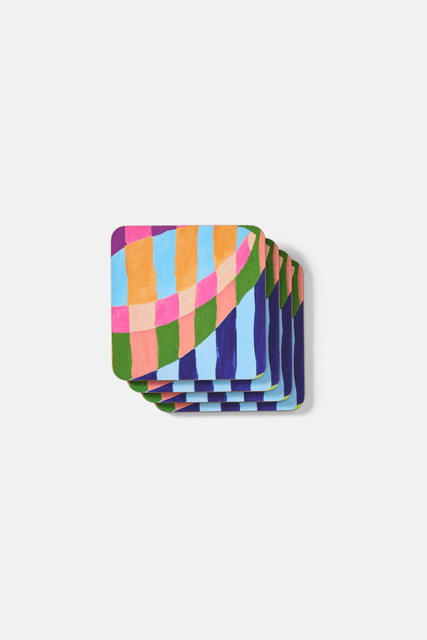 Gorman NZ - Pop Botanical Coaster Set 4 - print
