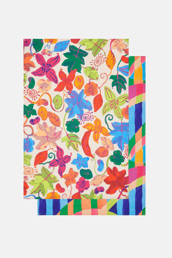 Gorman NZ - Pop Botanical Tea Towel Set 2 - print