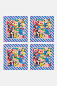 Gorman NZ - Summer Vibes Napkin Set 4 - print