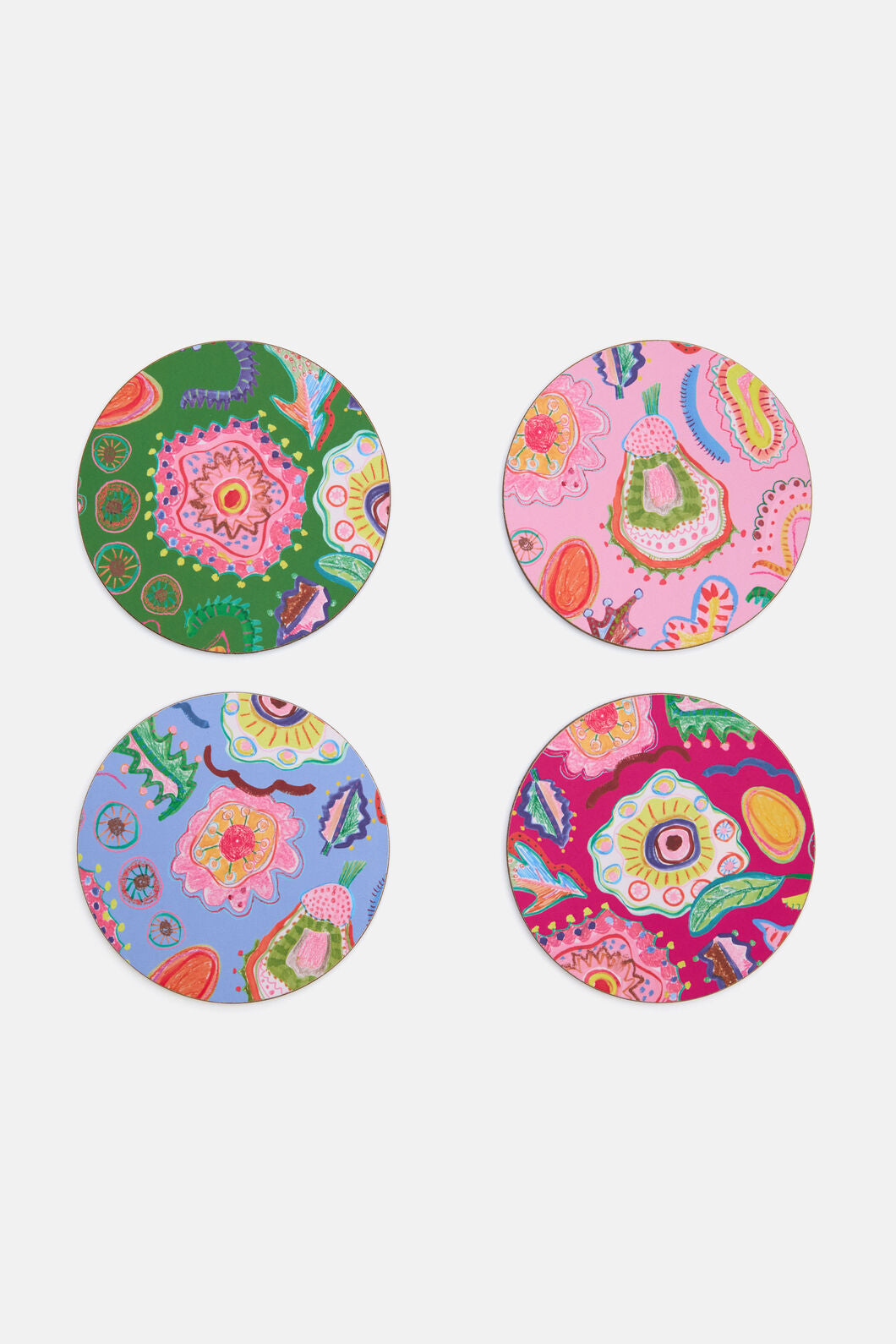 Gorman NZ - Fantastical Coaster Set 4 - print