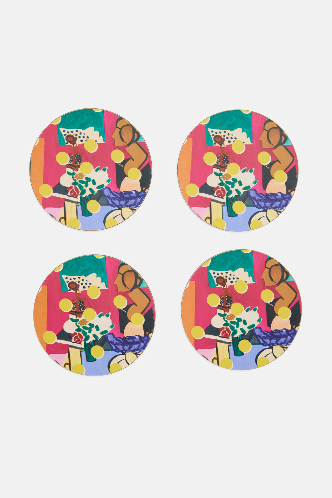 Gorman NZ - Still Life Coaster Set 4 - print