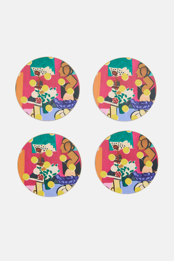 Gorman NZ - Still Life Coaster Set 4 - print