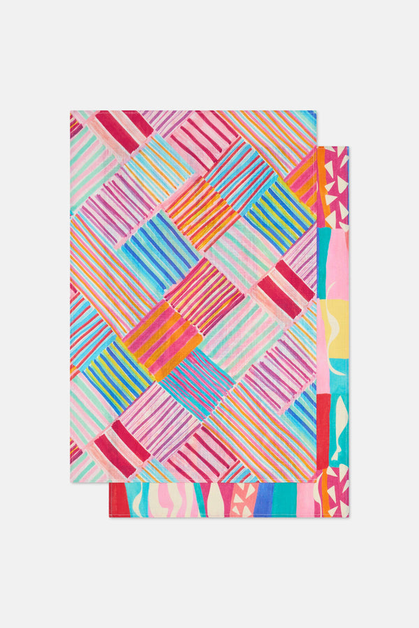 Gorman NZ - Mosaic Pulse Tea Towel Set 2 - print