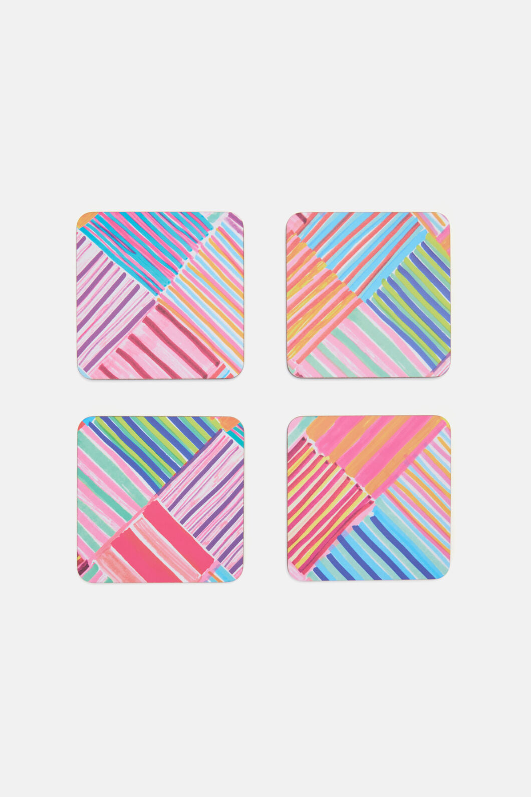 Gorman NZ - Candy Check Coaster Set 4 - print
