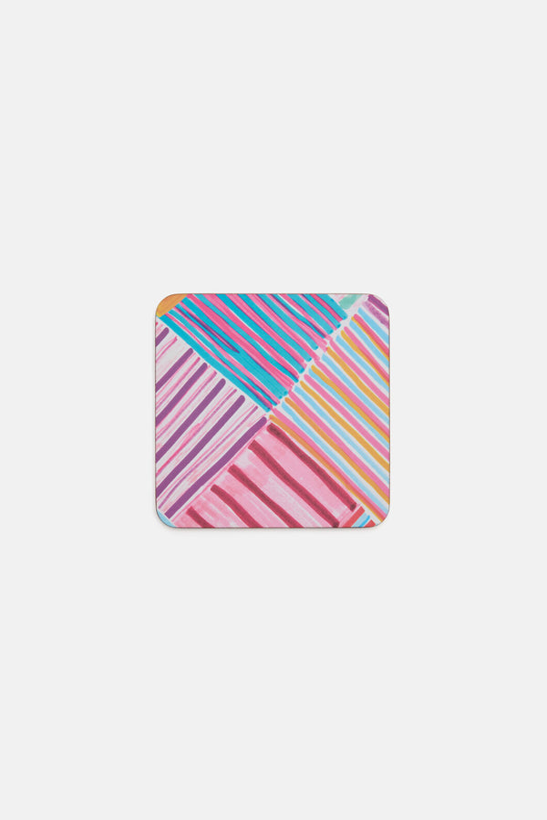 Gorman NZ - Candy Check Coaster Set 4 - print