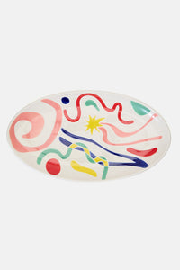 Gorman NZ - Joyburst Ceramic Oval Platter - print