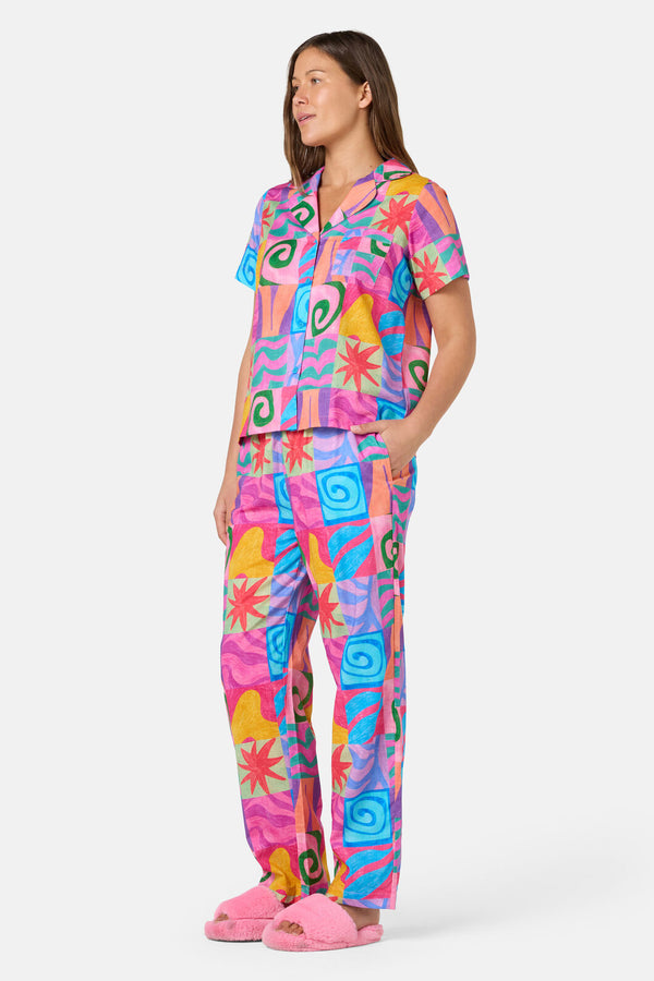 Gorman NZ - Meta Shapes PJ Pant Set - print