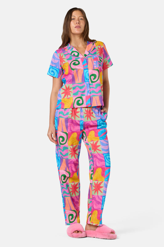 Gorman NZ - Meta Shapes PJ Pant Set - print