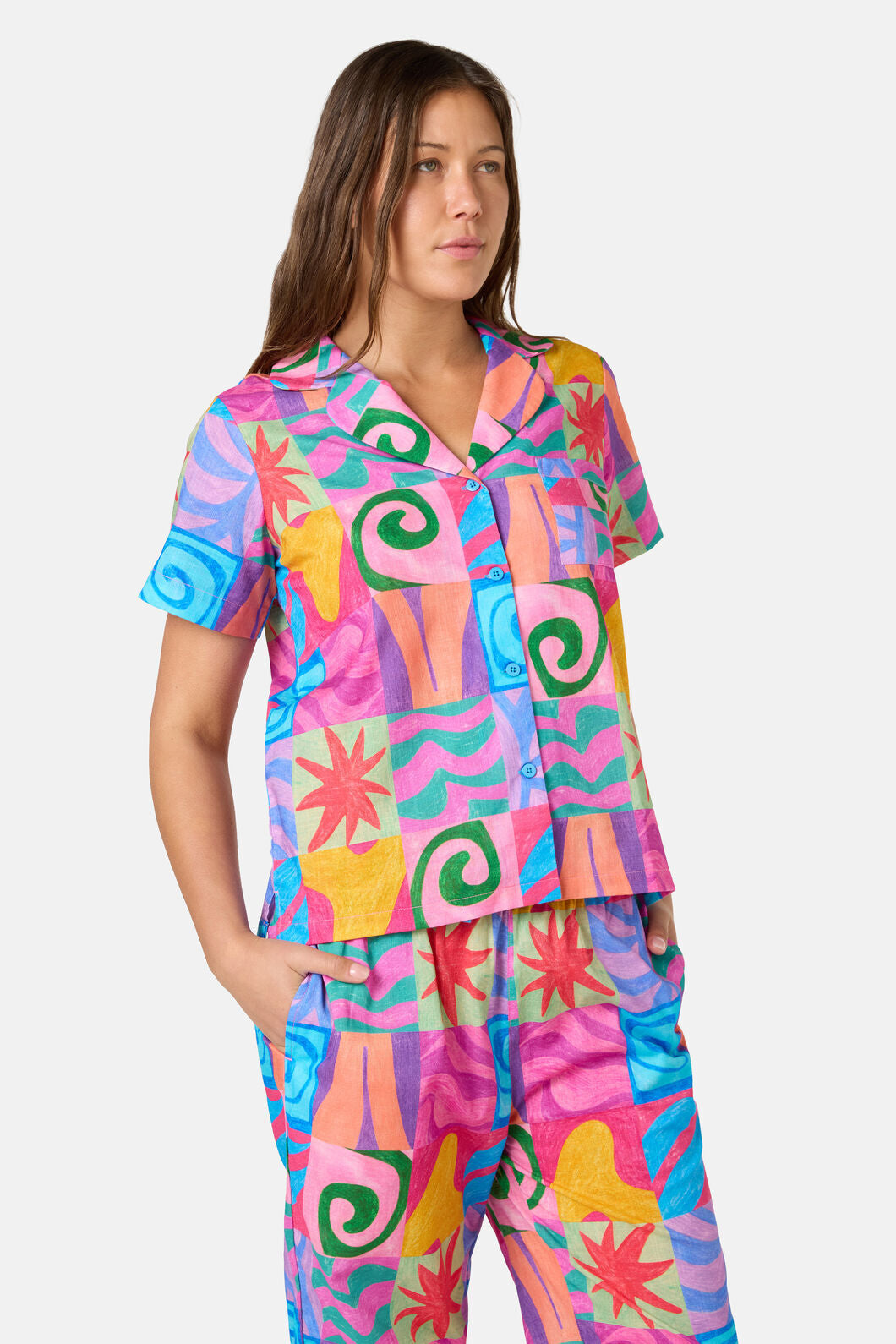 Gorman NZ - Meta Shapes PJ Pant Set - print