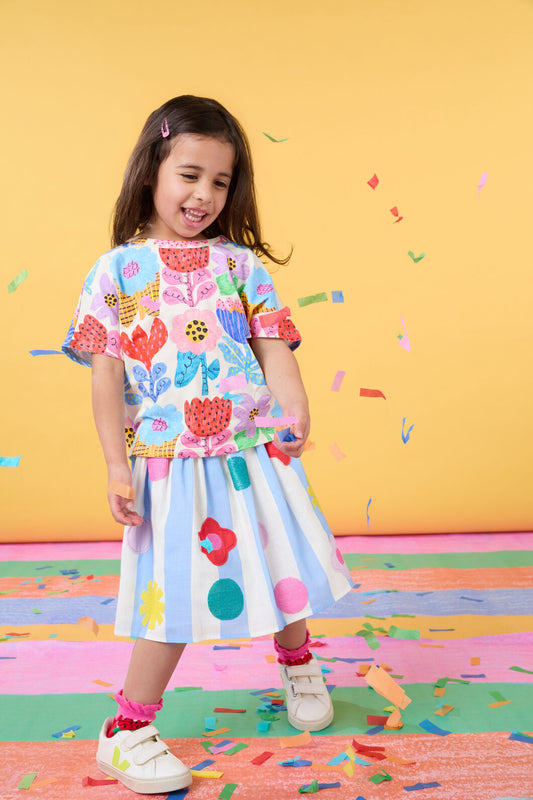 Gorman NZ - Sequin Stripe Kids Skirt - stripe