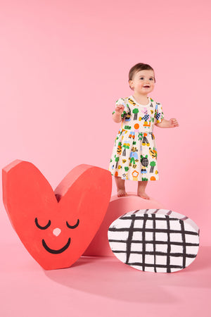 Gorman NZ - Cool Friends Baby Dress - cream