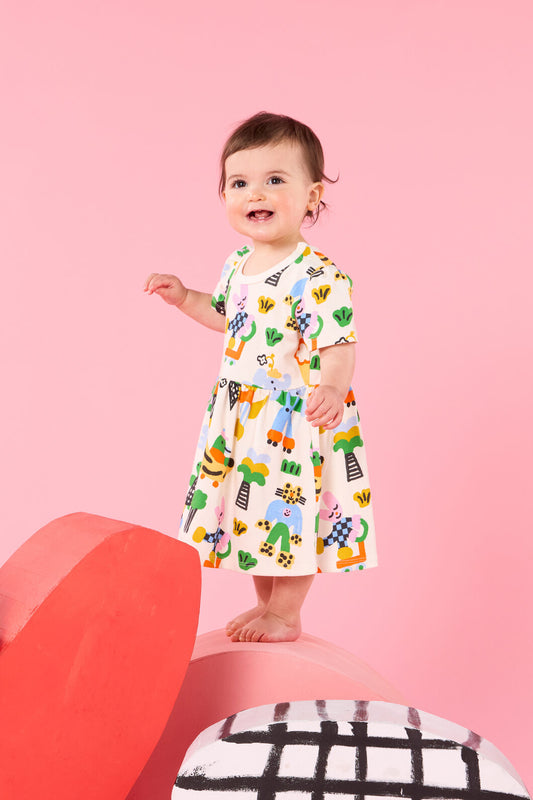 Gorman NZ - Cool Friends Baby Dress - cream