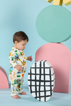 Gorman NZ - Cool Friends Baby Onesie - cream