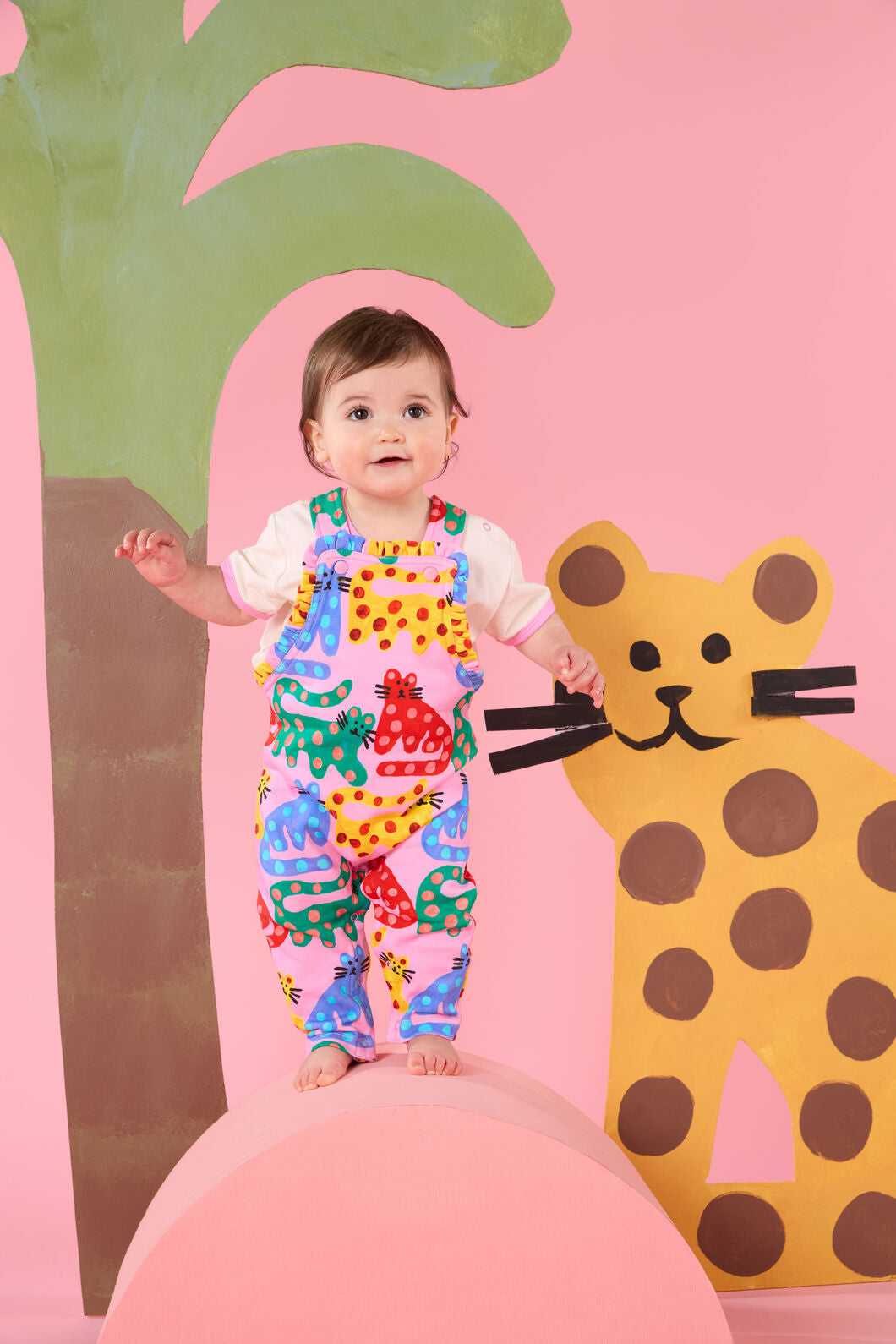 Gorman NZ - Wiskers Baby Frill Overalls - pink
